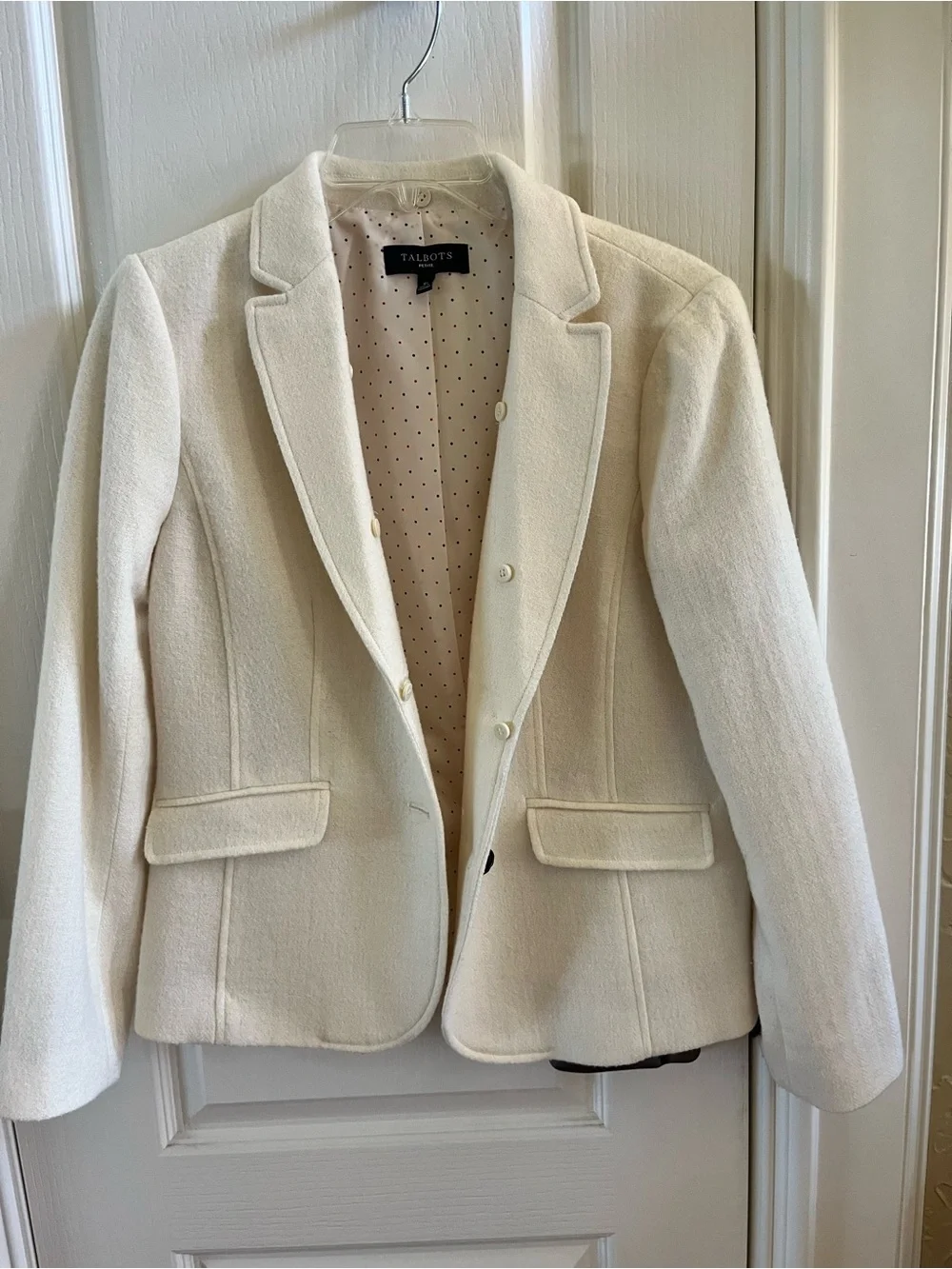 Talbots Winter white blazer, 8P